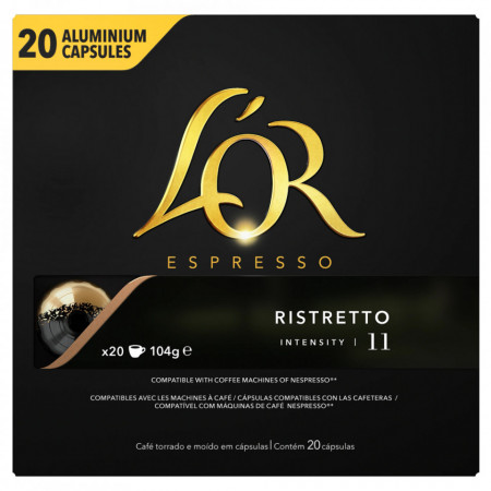 L'or Espresso Ristretto Cafea Prajita si Macinata 20 capsule 104g