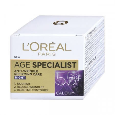 L'Oreal Age Specialist Crema Antirid Reparatoare de Noapte Age 55+ 50ml
