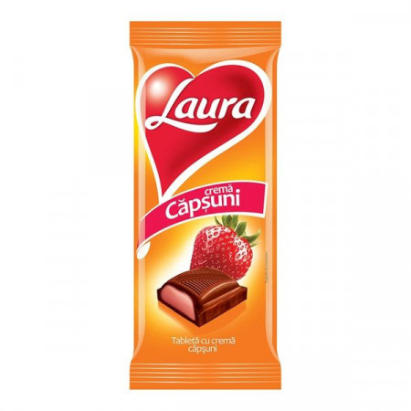 Laura Ciocolata cu Capsuni 90g