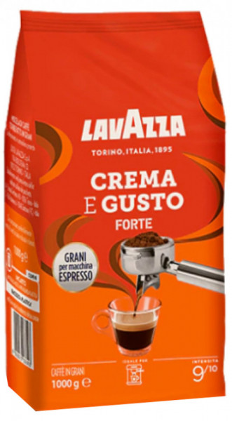 Lavazza Caffè Crema Gustoso 1KG Grains de Café Force : 9/10 Arôme Intense