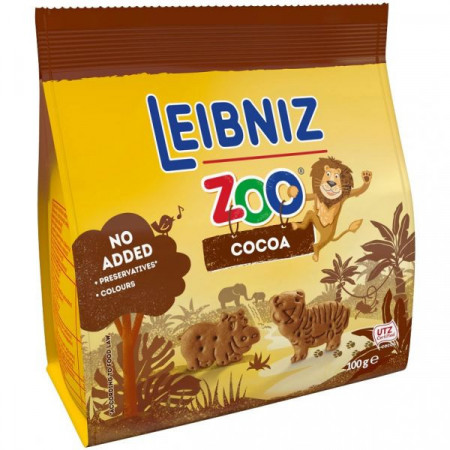 Leibniz Zoo Biscuiti cu Cacao 100g
