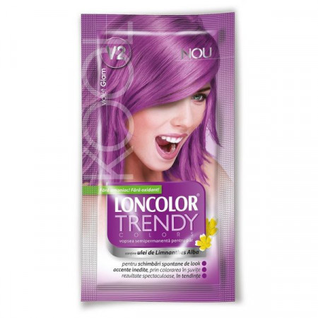 Loncolor Trendy Colors Vopsea de Par fara Amoniac Nr.V2 Violet Glam