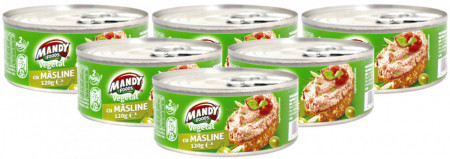 Mandy Pasta Vegetala Tartinabila cu Masline Verzi 6 buc x 120g