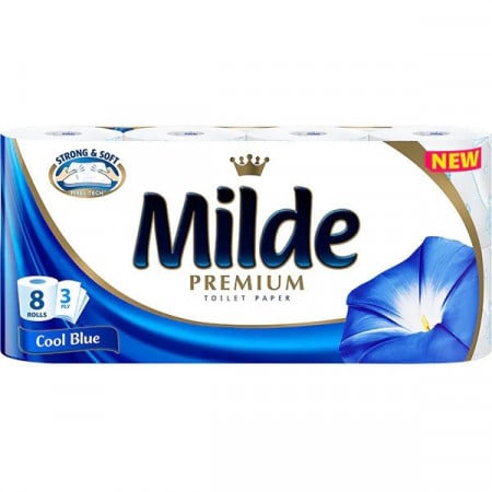 Milde Premium Cool Blue Hartie Igienica 3 Straturi 8 Role