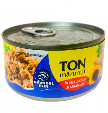 Navodul Plin Ton Maruntit in Ulei Vegetal si Saramura 160g