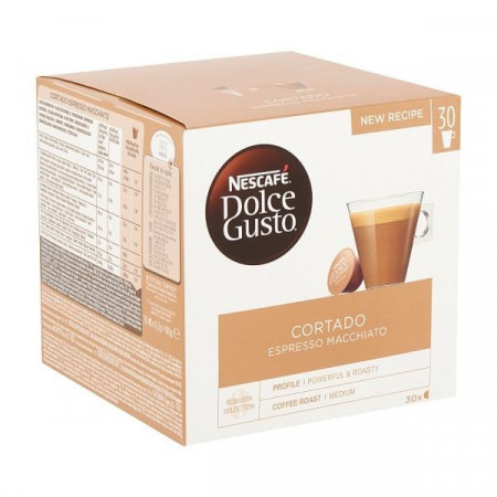 Nescafe Dolce Gusto Cortado Espresso Macchiato Cafea Macinata si Prajita 30 capsule 189g