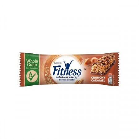 Nestle Fitness Baton de Cereale cu Ciocolata cu Lapte si Caramel Crocant 23.5g