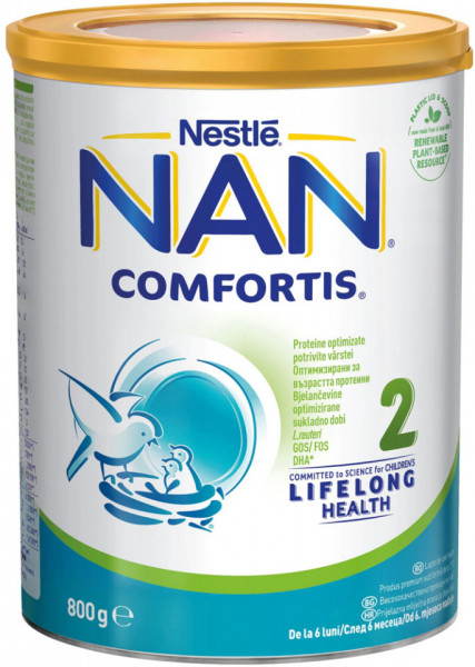 Nestle Nan Comfortis 2 Lapte Praf pentru Sugari 6-12 luni 800g