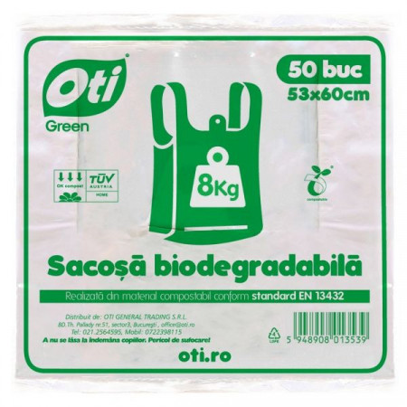 Oti Pungi Biodegradabile 8kg 53x60 50bucati