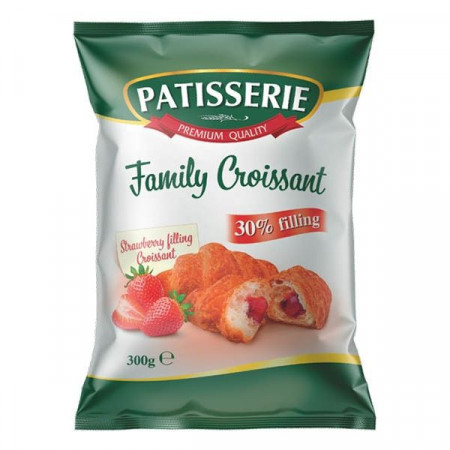 Patisserie Mini Croissant Family cu Crema de Capsuni 300g
