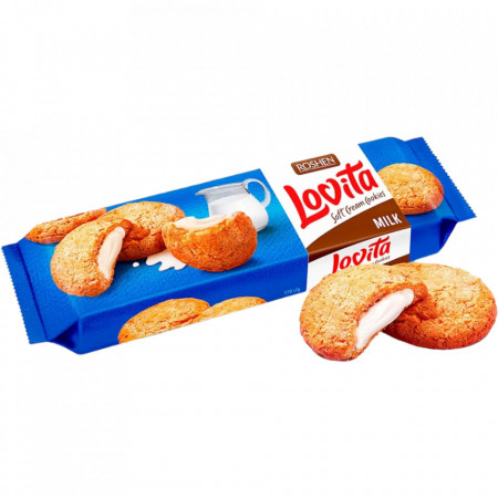 Roshen Lovita Biscuiti cu Umplutura de Lapte 127g