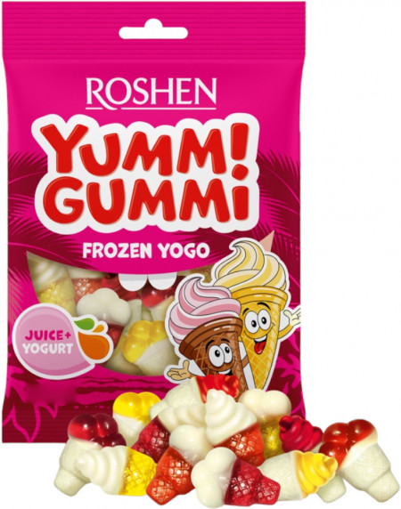 Roshen Yummi Gummi Frozen Yogo Jeleuri Neglazurate 70g