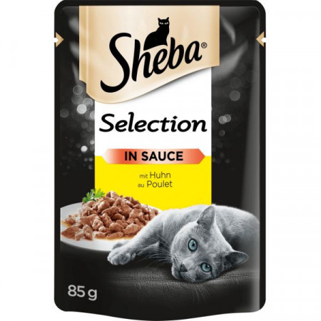 Sheba Hrana Umeda pentru Pisici cu Carne de Pui in Sos 85g