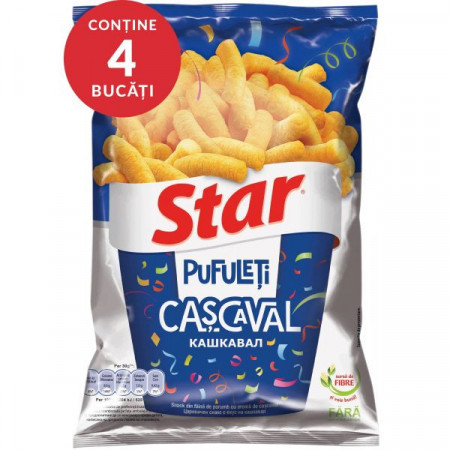 Star Snack din Faina de Porumb cu Aroma de Cascaval 4bucati x 90g