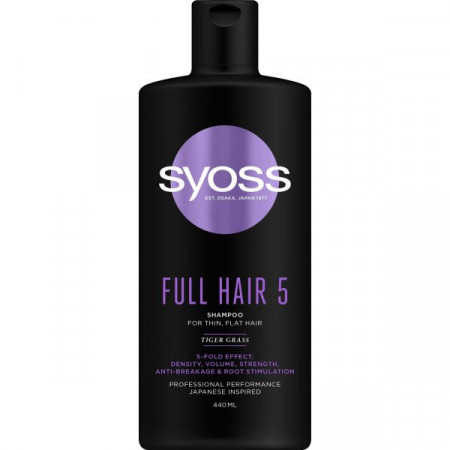 Syoss Full Hair 5 Sampon pentru Par Subtire si Lipsit de Volum 440ml