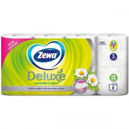 Zewa Deluxe Camomile Comfort Hartie Igienica 3 Straturi 8 Role