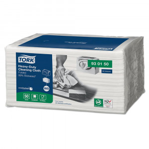 Lavete profesionale de curatare Tork Extra Strong Albe 99% Biobased - Img 1
