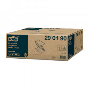 Servetele Tork albe pliate Dizolvabile in Apa Advanced 2 pliuri 250Buc/Pac - Img 3