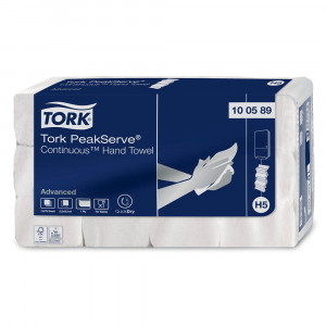 Prosoape de hartie pentru stergerea mainilor Tork PeakServe® Continuous™ 1 Pliu 270 Buc/Pac - Img 3