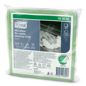 Laveta din Microfibra Tork Verde Reutilizabila - Img 1