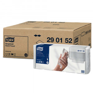 Servetele Tork albe pliate 1 pliu 200Buc/Pac - Img 2