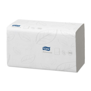 Servetele Tork albe pliate Dizolvabile in Apa Advanced 2 pliuri 250Buc/Pac - Img 1
