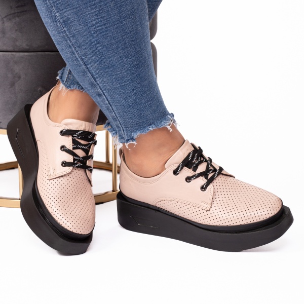 Pantofi dama casual 2050 L pudra