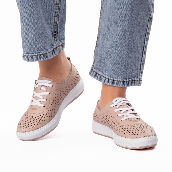 Pantofi dama casual 127 pudra