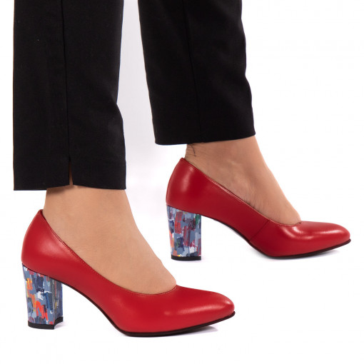 Pantofi eleganti dama 3015P rosu