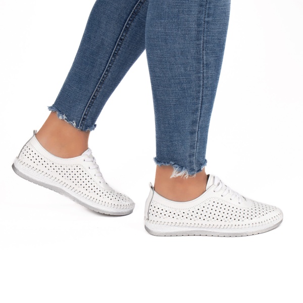 Pantofi dama casual 102 alb