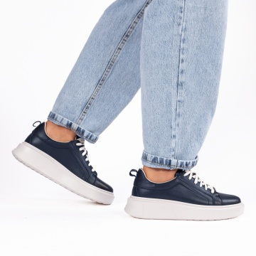 Pantofi dama casual 2320 albastru - Img 3