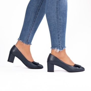 Pantofi dama eleganti 1511 albastru - Img 2