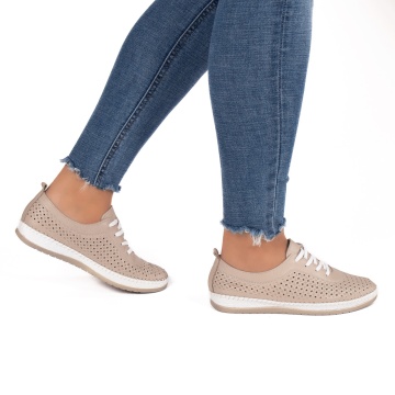 Pantofi dama casual 102 nude - Img 1