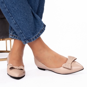 Pantofi dama casual 308 nude - Img 1