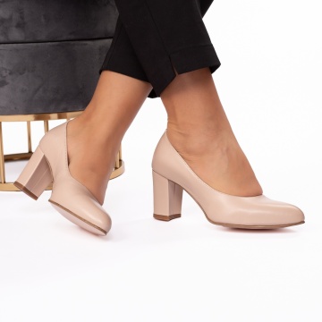 Pantofi dama eleganti 3015 nude - Img 1
