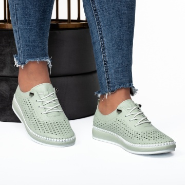 Pantofi dama casual 102 N verde - Img 3