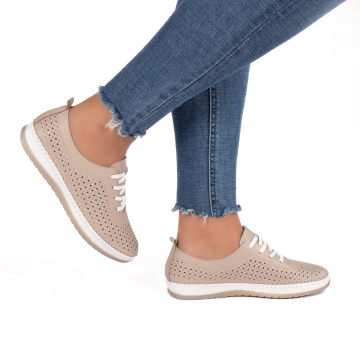 Pantofi dama casual 102 nude - Img 3