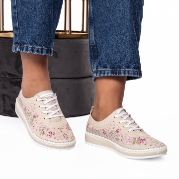 Pantofi dama casual 113 bej - Img 2