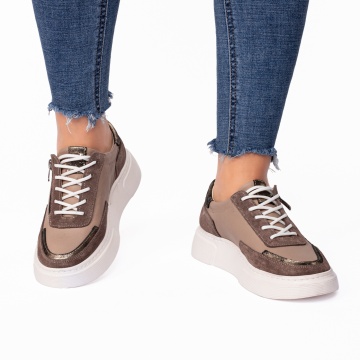Pantofi dama casual 4229 nude - Img 3