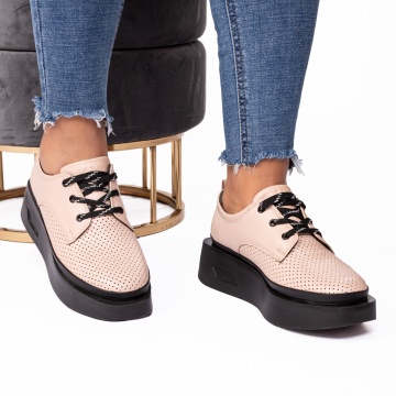 Pantofi dama casual 2050 L pudra - Img 3