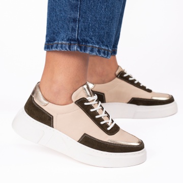 Pantofi dama casual 4228 bej - Img 2