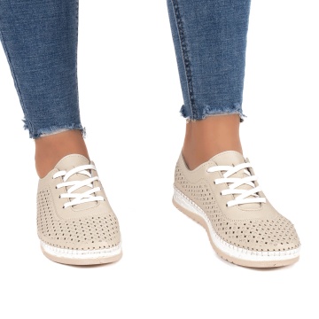 Pantofi dama casual 102 bej - Img 2