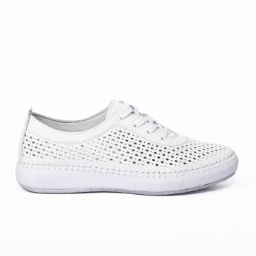 Pantofi dama casual 127 alb - Img 4