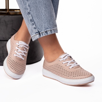 Pantofi dama casual 127 pudra - Img 2