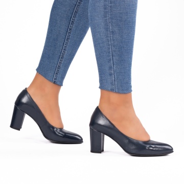 Pantofi dama eleganti 3015 albastru - Img 2