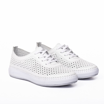 Pantofi dama casual 127 alb - Img 5