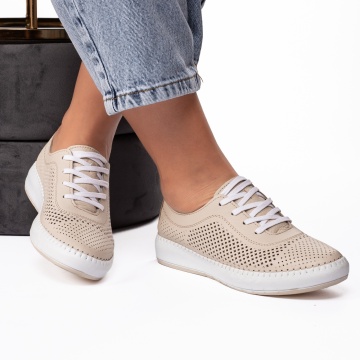Pantofi dama casual 129 bej - Img 2