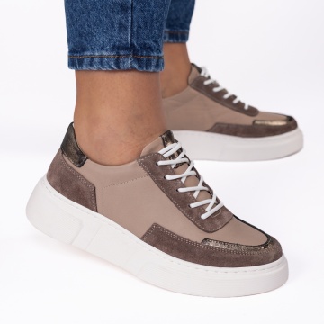 Pantofi casual sport 4228 vizon - Img 1