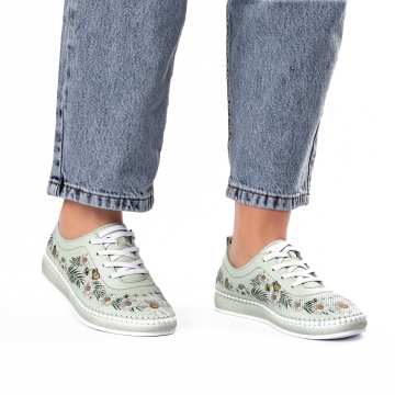 Pantofi dama casual 111 verde - Img 2
