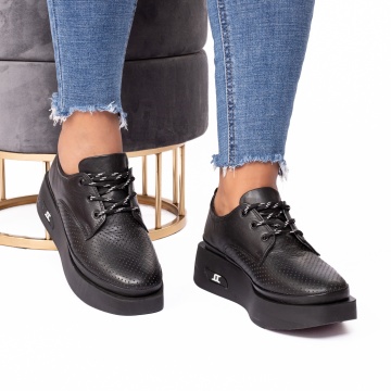Pantofi dama casual 2050 L negru - Img 2